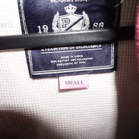 S - Vintage Y2K Pink quilted puffer university fur hood - S