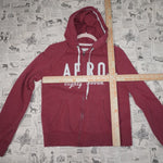 M - Vintage Y2K Aeropostale embroider essential zip hoodie - Red - M