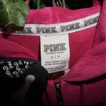 S - Vintage Y2K Pink velour essential chest hit fuzzy femme - S