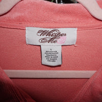 L - Vintage Y2K Whisper Me velour track jacket 2000s femme - Pink - L