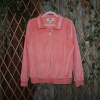 L - Vintage Y2K Whisper Me velour track jacket 2000s femme - Pink - L