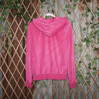 S - Vintage Y2K Pink velour essential chest hit fuzzy femme - S