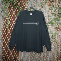 XXL - Vintage Y2K Nike stripe long sleeve gray tag 2000s - Black - XXL