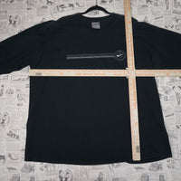 XXL - Vintage Y2K Nike stripe long sleeve gray tag 2000s - Black - XXL
