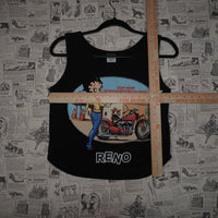 S - Vintage Y2K American Vintage betty boop motorcycle tank - Black - S