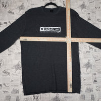 XXL - Vintage Y2K Hurley waffle knit thermal long sleeve - Gray - XXL