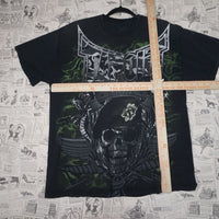 XL - Vintage Y2K Tapout military camo big aop jumbo print - Black - XL