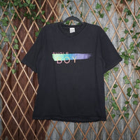 L - Vintage Y2K Bugle Boy paint splatter graphic 1990s - Black - L