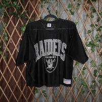 L - Vintage Y2K Logo 7 nfl los angeles las vegas oakland - Black - L