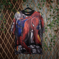XL - Vintage Y2K Spider-man spider man movie promo aop - Red - XL