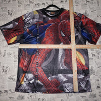 XL - Vintage Y2K Spider-man spider man movie promo aop - Red - XL