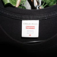Vintage Y2K Supreme emilio pucci box logo usa made tee - Black