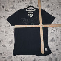 L - Vintage Y2K G-star Raw star essential logo faded neck - Gray - L