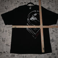 XL - Vintage Y2K Metal Mulisha big logo skull skeleton tee - Black - XL