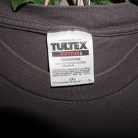 XXL - Vintage Y2K Tultex jesus religion settles front back - Gray - XXL