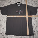 XXL - Vintage Y2K Tultex jesus religion settles front back - Gray - XXL