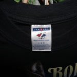 L - Vintage Y2K Jerzees born roam wolf semi trucker 3d - Black - L