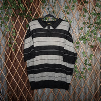 XXL - Vintage Y2K Lowrider chicano stripe charlie brown boxy - Black - XXL