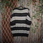 XXL - Vintage Y2K Lowrider chicano stripe charlie brown boxy - Black - XXL