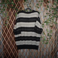 XXL - Vintage Y2K Lowrider chicano stripe charlie brown boxy - Black - XXL
