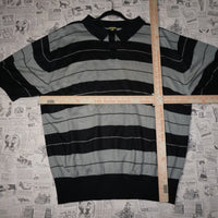 XXL - Vintage Y2K Lowrider chicano stripe charlie brown boxy - Black - XXL