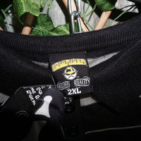 XXL - Vintage Y2K Lowrider chicano stripe charlie brown boxy - Black - XXL