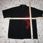 XL - Vintage Y2K American Vintage embroider dragon button - Black - XL