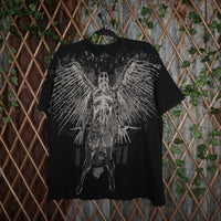 XL - Vintage Y2K Xvr Unlimited grunge knight skeleton angel - Black - XL