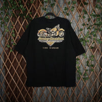 3XL - Vintage Y2K Harley-davidson harley cafe las vegas - Black - 3XL