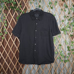 large - Vintage Y2K Calvin Klein button polo grunge crazy - Black - L