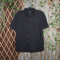 large - Vintage Y2K Calvin Klein button polo grunge crazy - Black - L