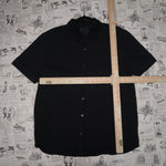 large - Vintage Y2K Calvin Klein button polo grunge crazy - Black - L