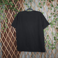 Vintage Y2K Atonement brand cross graphic grunge skull logo - Black