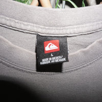 Large - Vintage Y2K Quiksilver quicksilver front back hit - Gray - L