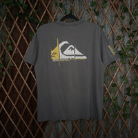 Large - Vintage Y2K Quiksilver quicksilver front back hit - Gray - L