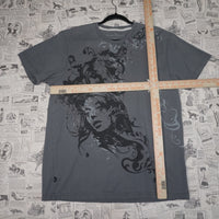 XL - Vintage Y2K Marc Ecko girl laying down eagle grunge - Gray - XL
