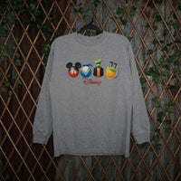 Small - Vintage Y2K Disney mickey donald goofy pluto long - Gray - S