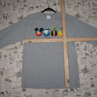 Small - Vintage Y2K Disney mickey donald goofy pluto long - Gray - S