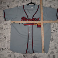 Large - Vintage Y2K Mlb atlanta braves button baseball - Gray - L
