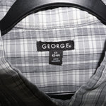 large - Vintage Y2K George plaid button shirt - White - L