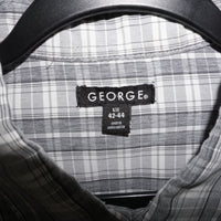 large - Vintage Y2K George plaid button shirt - White - L