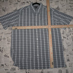 large - Vintage Y2K George plaid button shirt - White - L