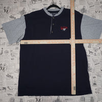 XL - Vintage Y2K Big Dogs quarter button embroidered chest - Blue - XL