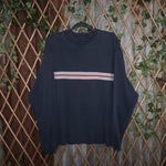 large - Vintage Y2K Gap horizontal stripe xg - Blue - L