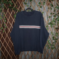 large - Vintage Y2K Gap horizontal stripe xg - Blue - L