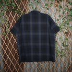 medium - Vintage Y2K Fb County plaid quarter zip polo shirt - Blue - M