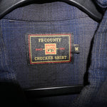 medium - Vintage Y2K Fb County plaid quarter zip polo shirt - Blue - M