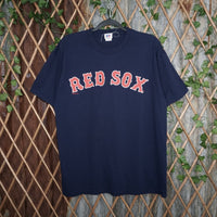large - Vintage Y2K Russell Athletic red sox boston mlb - Blue - L