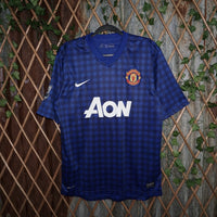 L - Vintage Y2K Nike manchester united plaid jersey vidic 15 - Blue - L