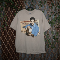 2XL - Vintage Y2K Aaa elvis presley love me tender his first - Beige - XXL